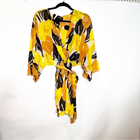The Kooples | Hibiscus Belted Kimono Dress - Picture 1 of 6